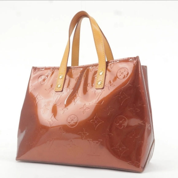 Louis Vuitton Vintage Monogram Vernis Reade PM Tote Bronze Brown M91146 MI1001 A - Picture 2 of 13